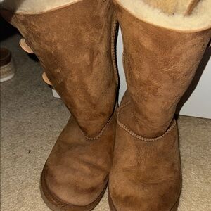 Tall Chestnut Ugg Button Boots